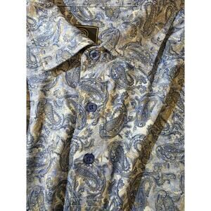 F/X Fusion Men's Size 3XL Paisley Blue Golf Shirt